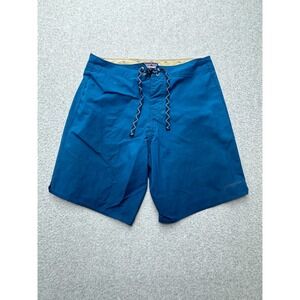 Patagonia Board Shorts Mens 31 Blue Drawstring‎ Swim Trunks Surf Hybrid Zip